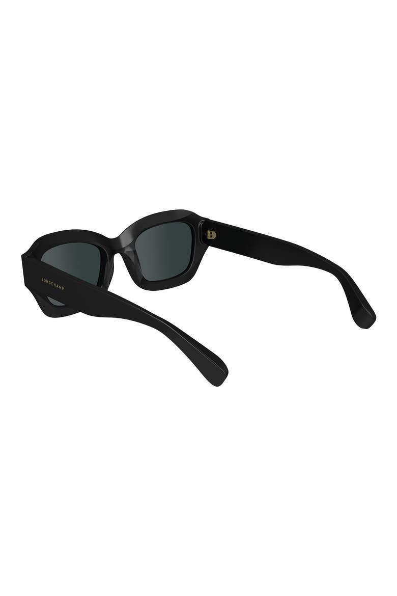 Heritage 50mm Cat Eye Sunglasses, Alternate, color, BLACK