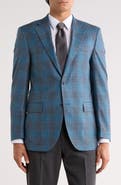 Peter Millar Green Plaid Wool Blend Sport Coat