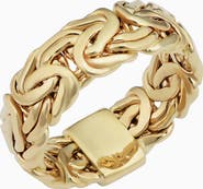 Oradina 14K Yellow Gold Byzantine Band Ring