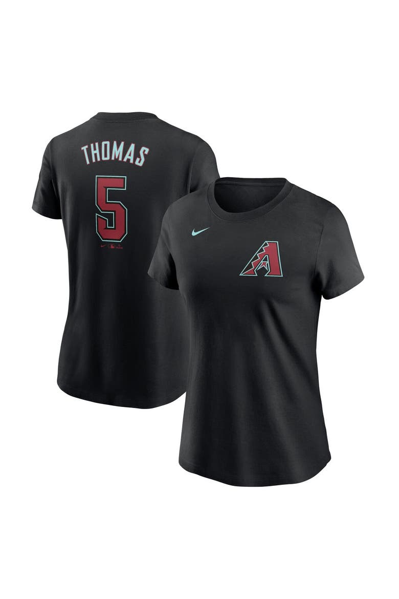 Women's Nike Alek Thomas Black Arizona Diamondbacks 2024 Fuse Name & Number T-Shirt, Main, color, Black