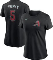 Nike Women's Nike Alek Thomas Black Arizona Diamondbacks 2024 Fuse Name & Number T-Shirt