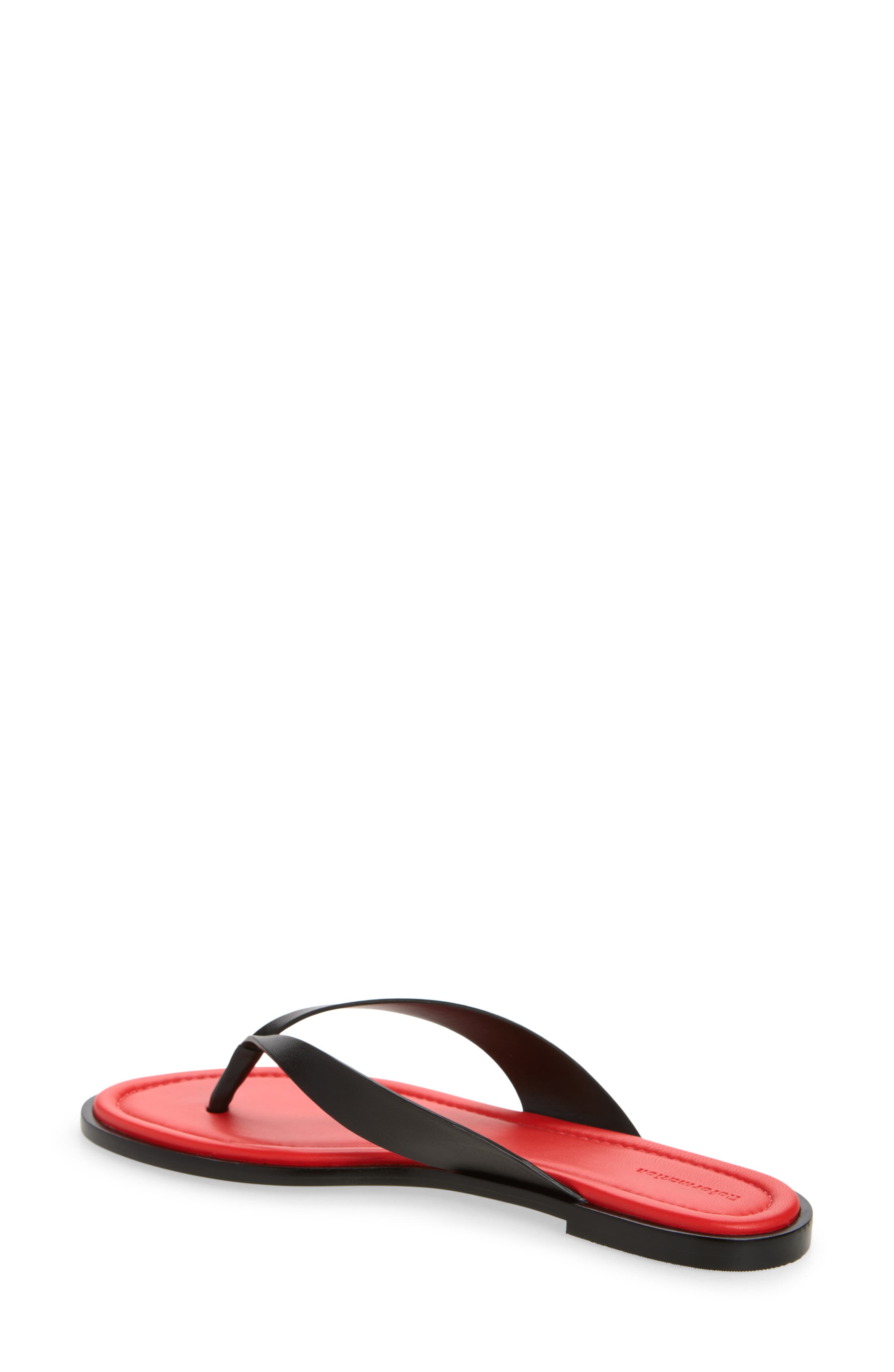 Jessie Flip Flop, Alternate, color, LOBSTER BLACK LEATHER