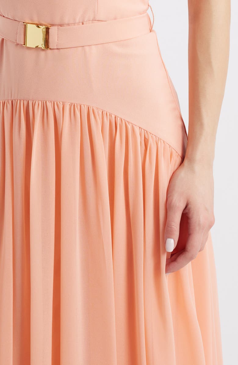 Hutch Aza A-Line Halter Dress, Alternate, color, Peach