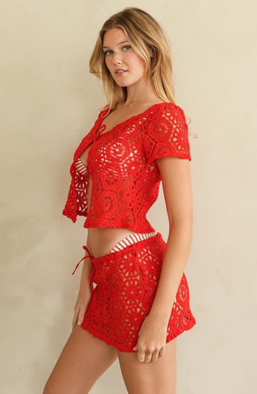 Dippin Daisys Salt Life Blouse Top In Red