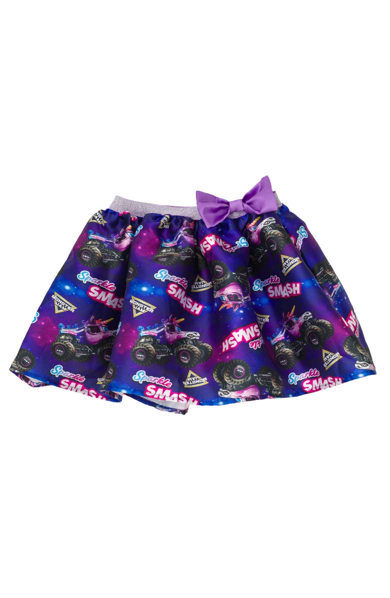 Monster Jam Sparkle Smash Tank Top Skirt & Bag Set, Alternate, color, Pink