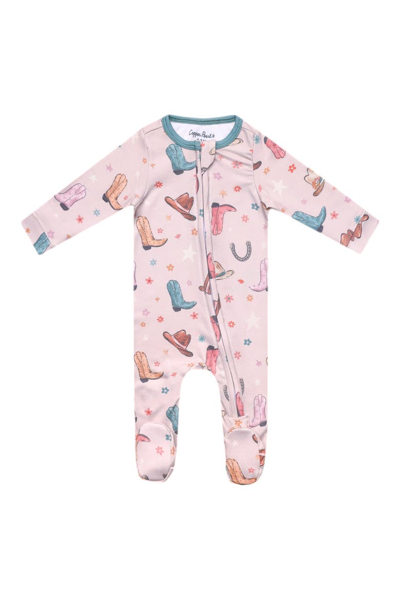 Cheyenne Fitted Zip One-Piece Footie Pajamas, Main, color, CHEYENNE