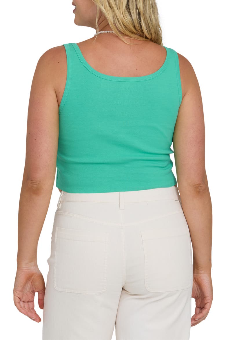 Hibiscus Minds Graphic Rib Crop Tank, Alternate, color, GREEN TROPICS