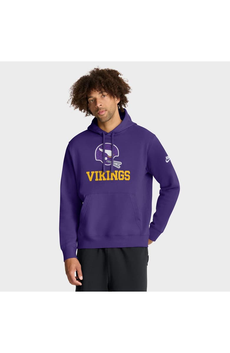 Nike Men
s Nike Purple Minnesota Vikings Best Season Rewind Club Pullover Hoodie, Main, color, Purple