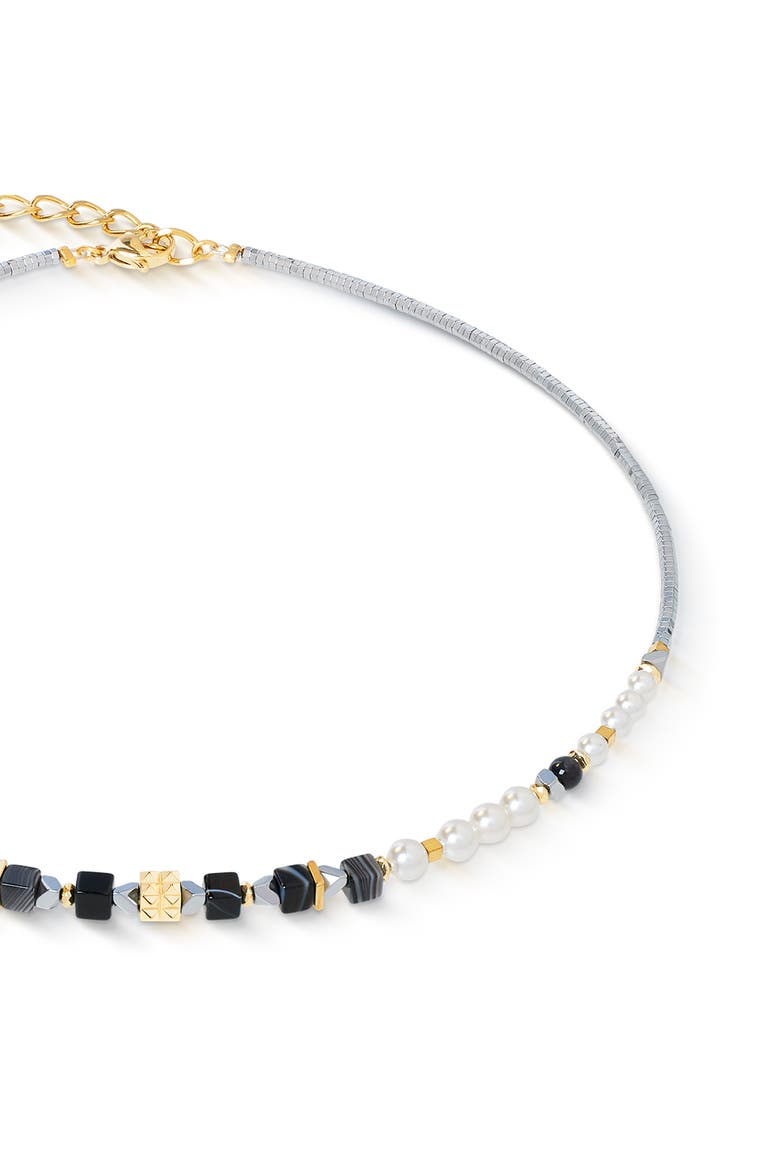 Modern Elegance Spikes Gold Necklace, Alternate, color, Gold