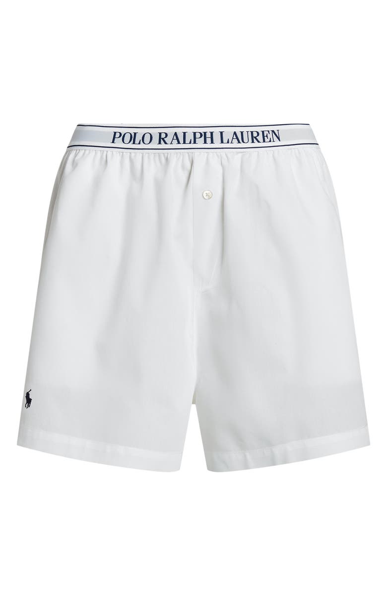 Polo Ralph Lauren Boxer Pajama Shorts, Alternate, color, White Cloud