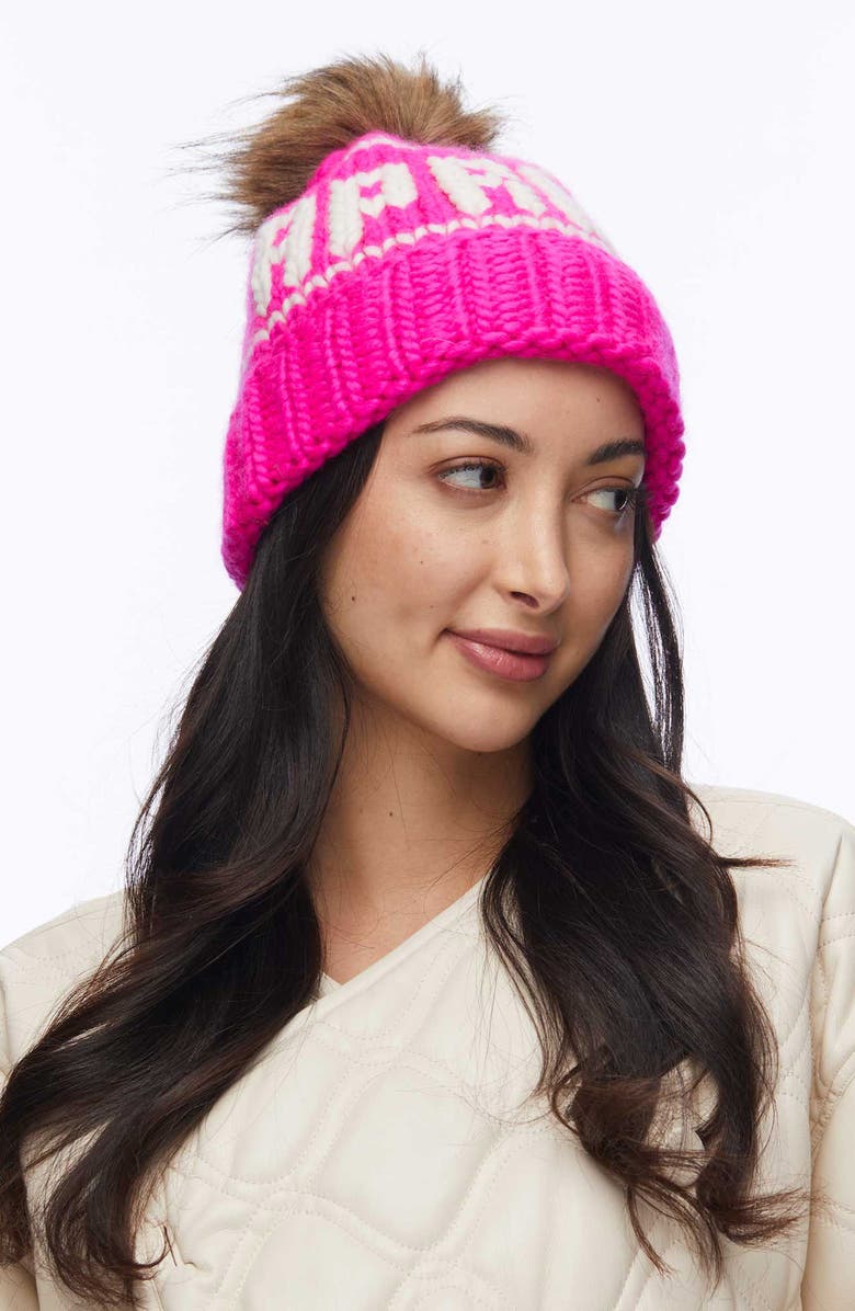 Lele Sadoughi The Aprés Merino Wool Beanie, Alternate, color, On Wednesdays We Wear Pink