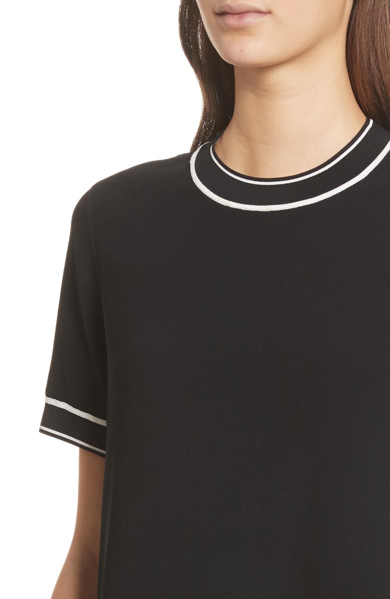 rag & bone Thatch Crepe Shift Dress, Alternate, color, Blk