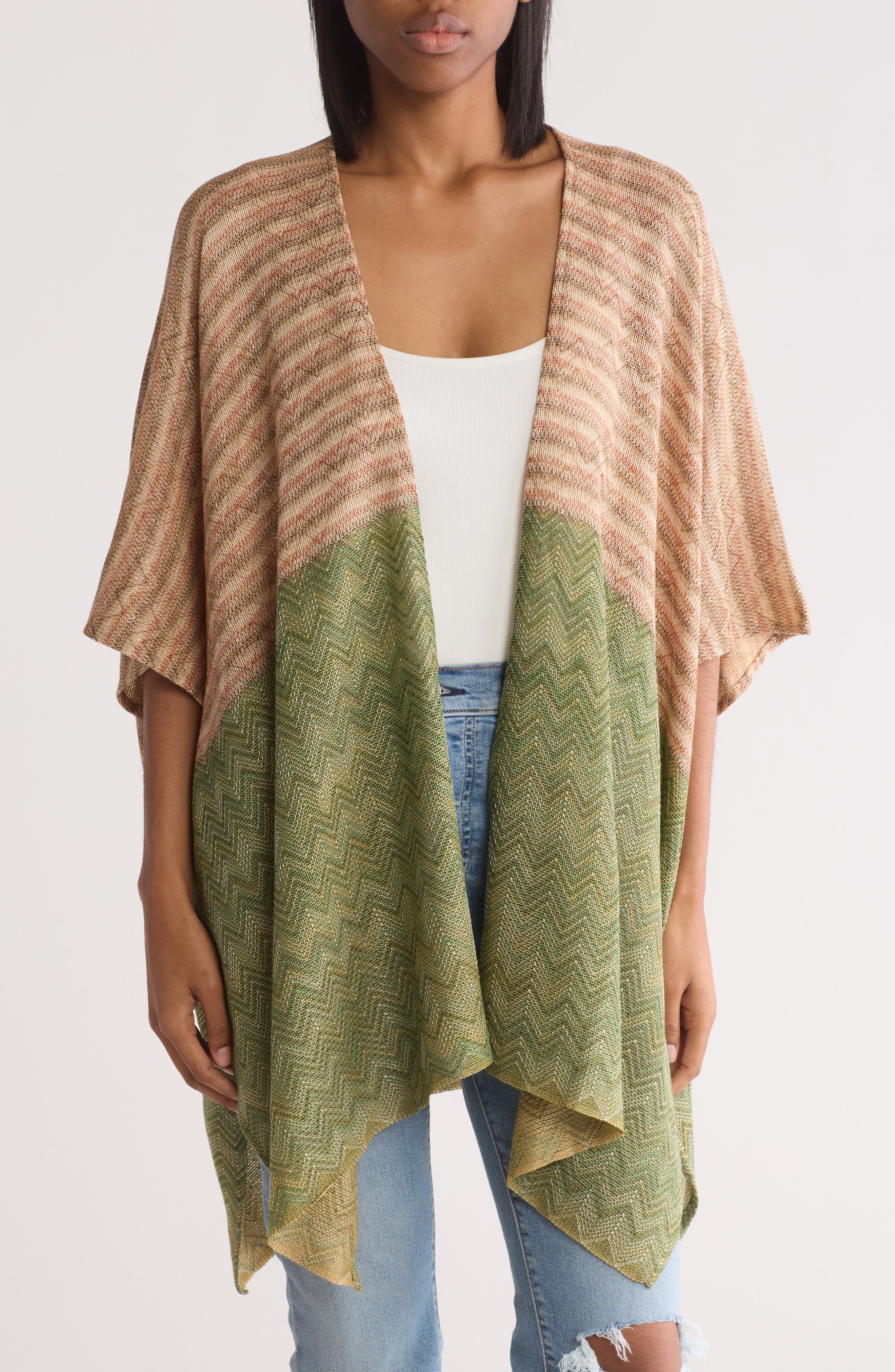 Vince Camuto Colorblock Lurex Topper