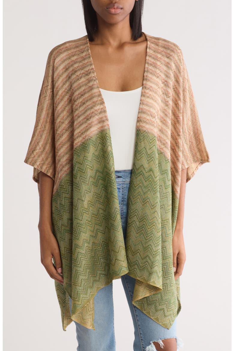 Colorblock Lurex Topper, Main, color, OLIVE