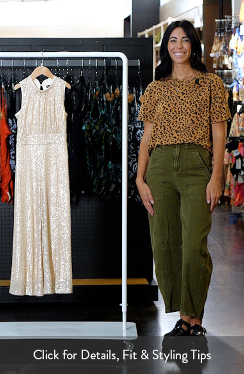 Kids' Sequin Mock Neck Jumpsuit, sales video thumbnail