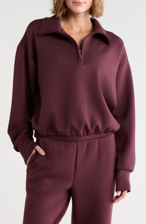 Whisper Knit Half Zip Sweatshirt