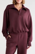 Z by Zella Whisper Knit Half Zip Sweatshirt