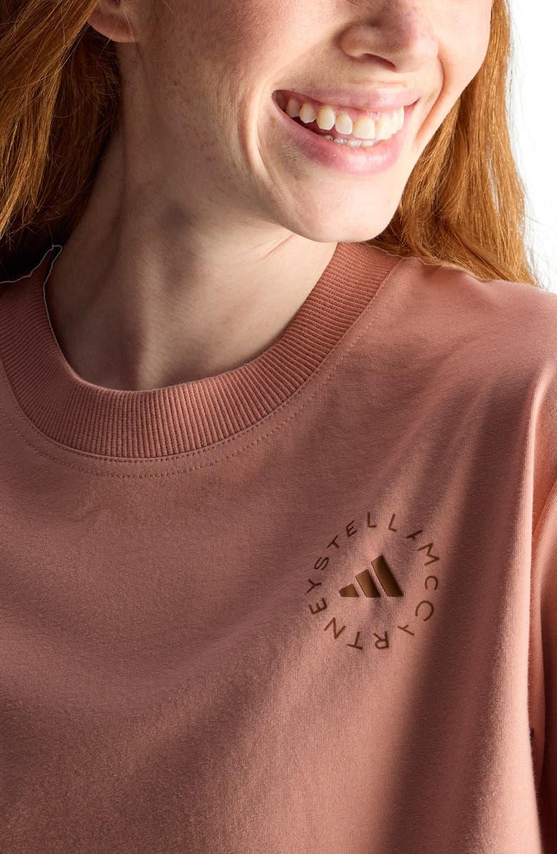 adidas Stella McCartney Short Sleeve T-Shirt, Alternate, color, Light/ Pastel Pink