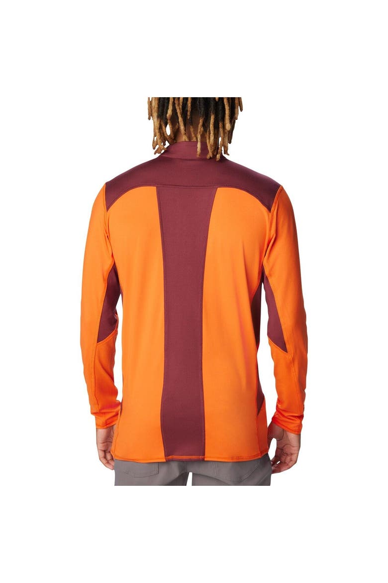 Men's Columbia Orange Virginia Tech Hokies Tech Trail™ Omni-Shade Quarter-Zip Top, Alternate, color, Orange