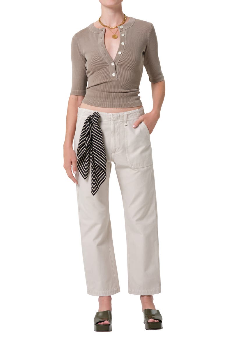 Nali Rib Henley, Alternate, color, SAND ATLAS BROWN