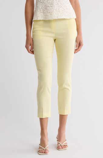 Theory Treeca Linen Blend Pull-On Crop Pants