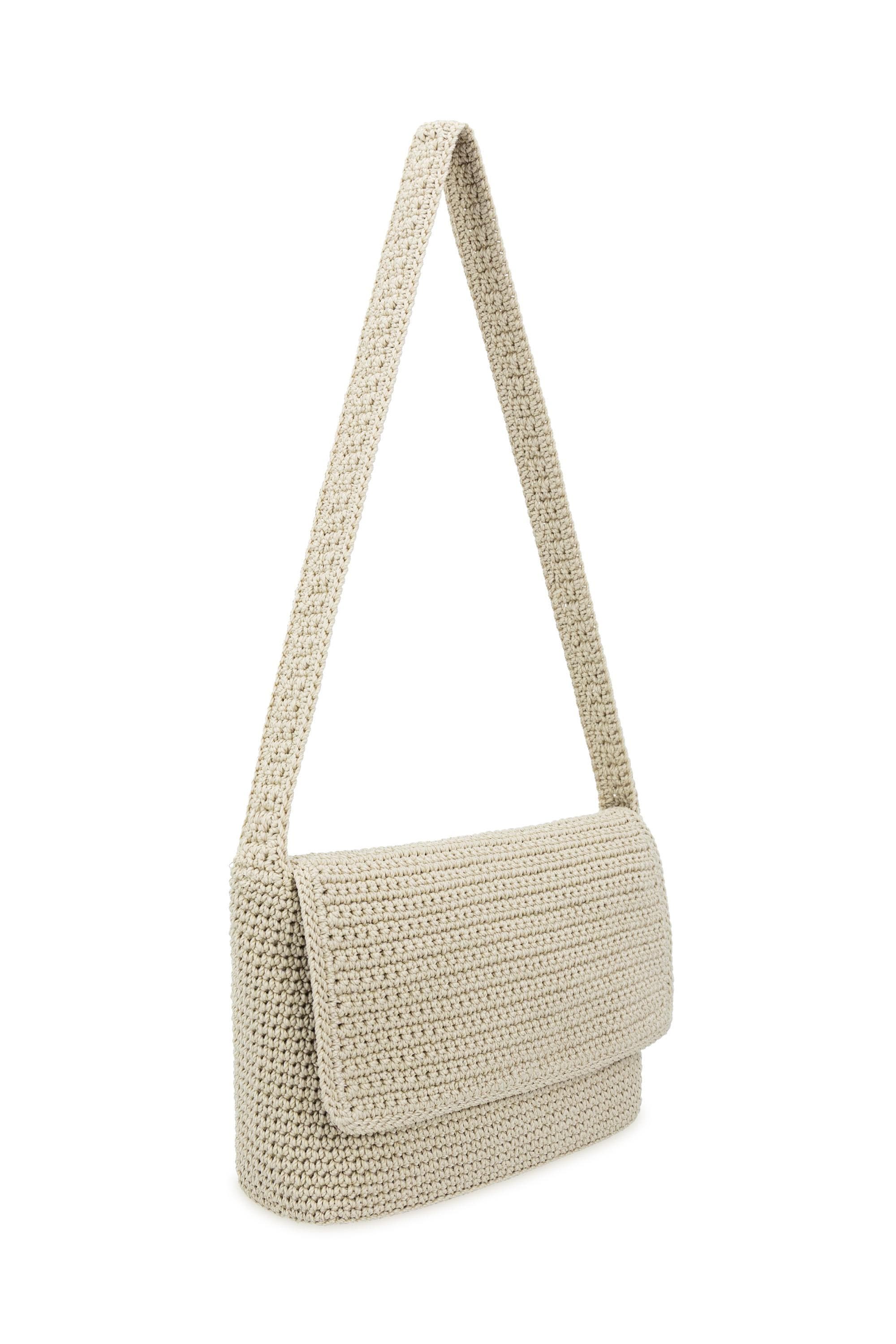 The Sak Marlow Crochet Flap Shoulder, Alternate, color, Ecru