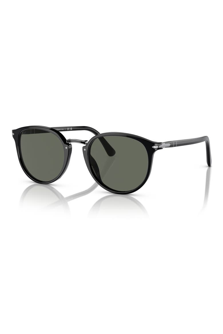PO3210S 51mm Oval Sunglasses, Alternate, color, BLACK / GREEN