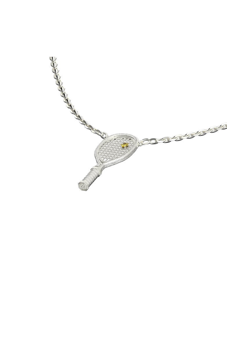 The Tennis Necklace, Yellow Diamond, Alternate, color, Silver Diamond