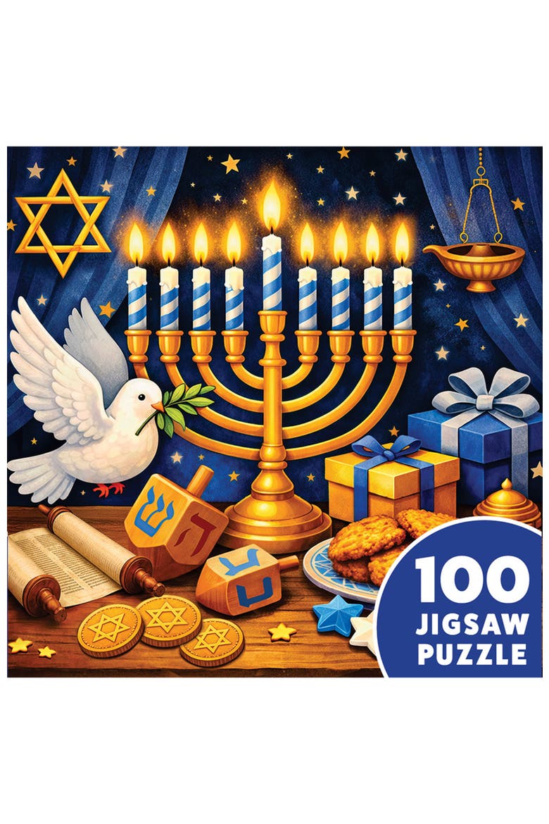Holiday 100 Piece Puzzle - Hanukkah - 10"x10", Alternate, color, Multicolor