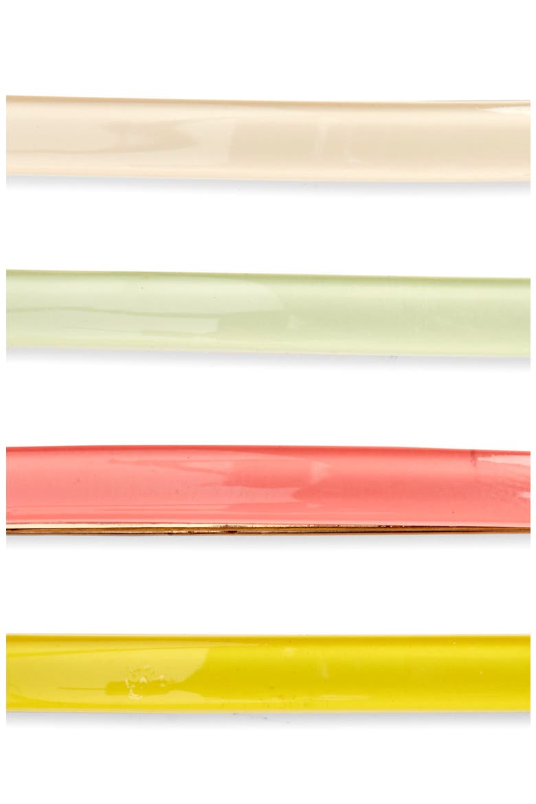 4-Pack Rainbow Acetate Hair Pins, Alternate, color, NEON MULTI