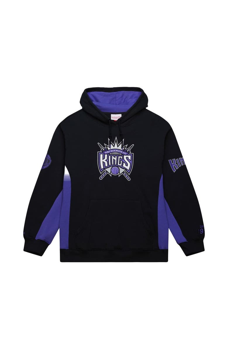 Mitchell & Ness Men's Mitchell & Ness Black Sacramento Kings Hardwood Classics Team Origins Fleece Pullover Hoodie, Alternate, color, Black