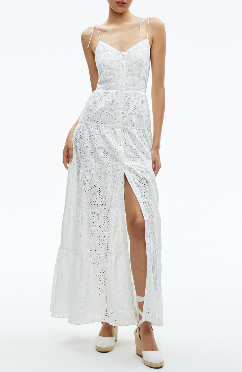 aliyah cotton eyelet maxi dress Petal & Pup Aliyah Cotton Eyelet Maxi Dress in Natural