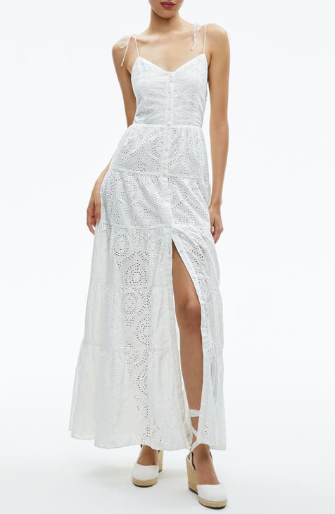 Shantella Cotton Eyelet Maxi Dress