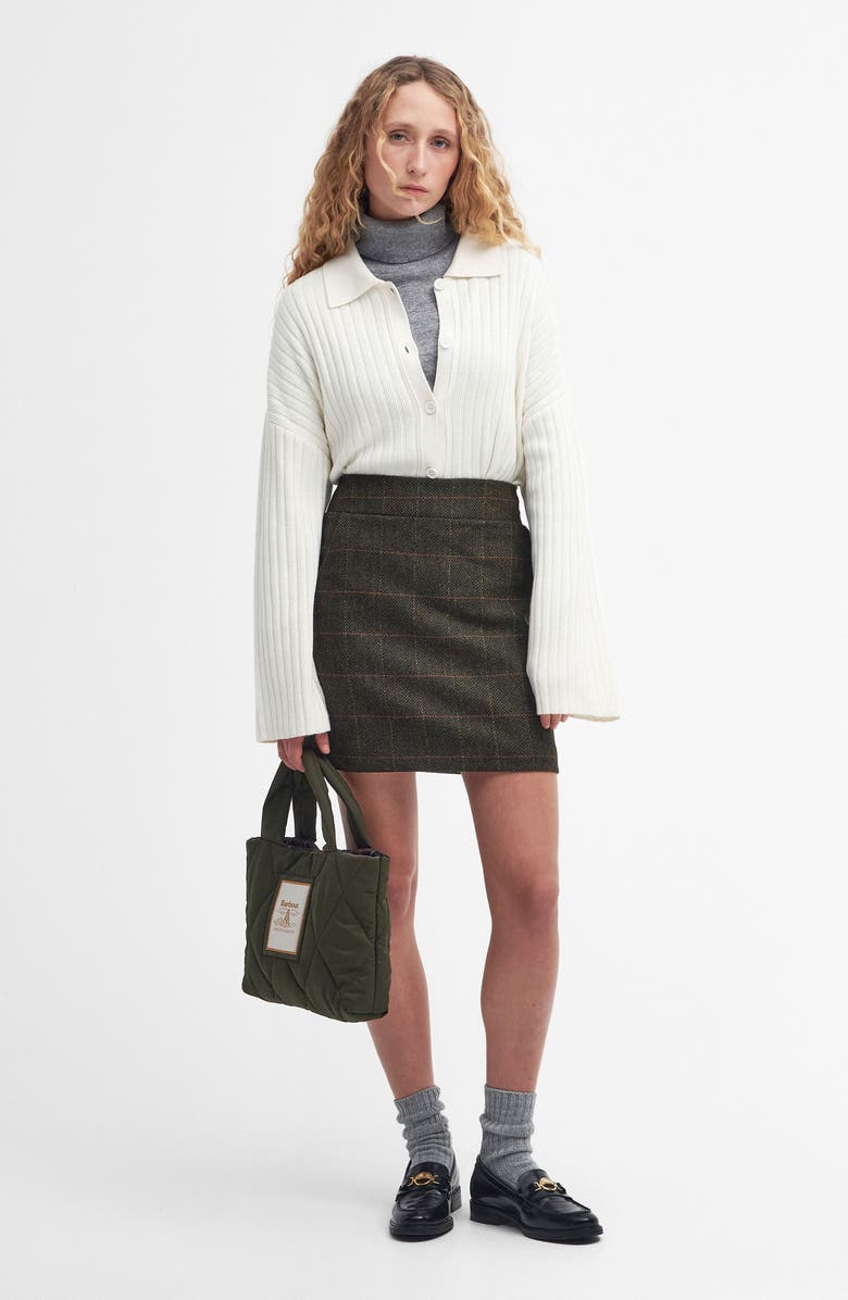 Barbour Claudette Cotton Blend Rib Cardigan, Alternate, color, 