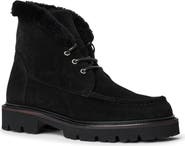 Aquatalia Natta Genuine Shearling Lined Weatherproof Suede Boot