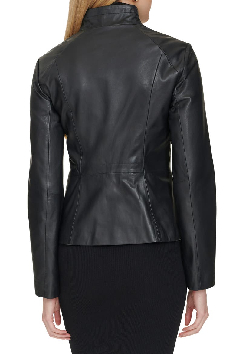 Leather Jacket, Alternate, color, BLACK