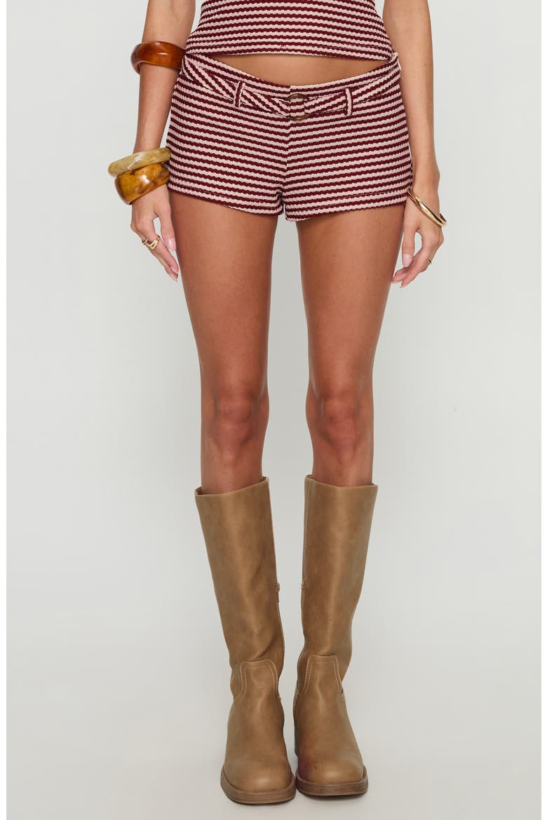 Olimpia Belted Micro Shorts, Main, color, RED STRIPE
