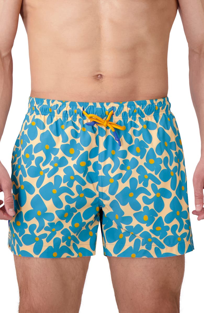 Sunset x Vine Floral Swim Trunks, Main, color,