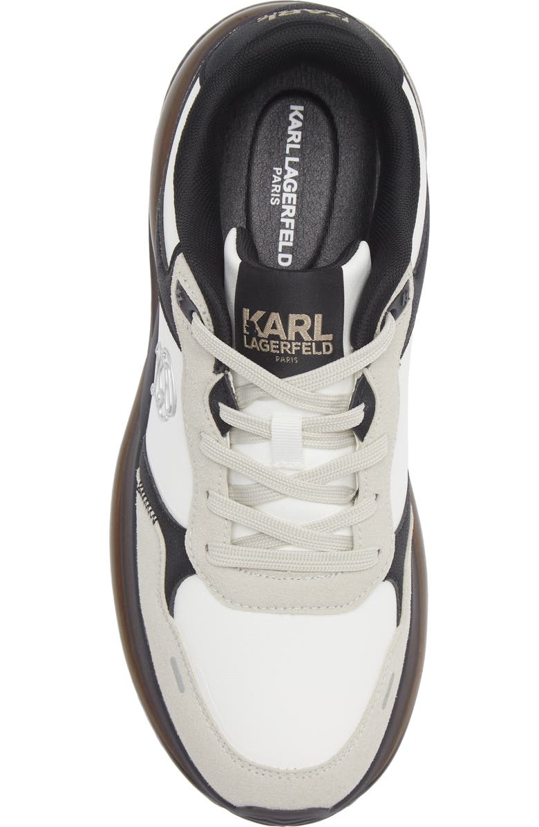 KARL LAGERFELD PARIS Mixed Media Outline Sneaker, Alternate, color, Tan