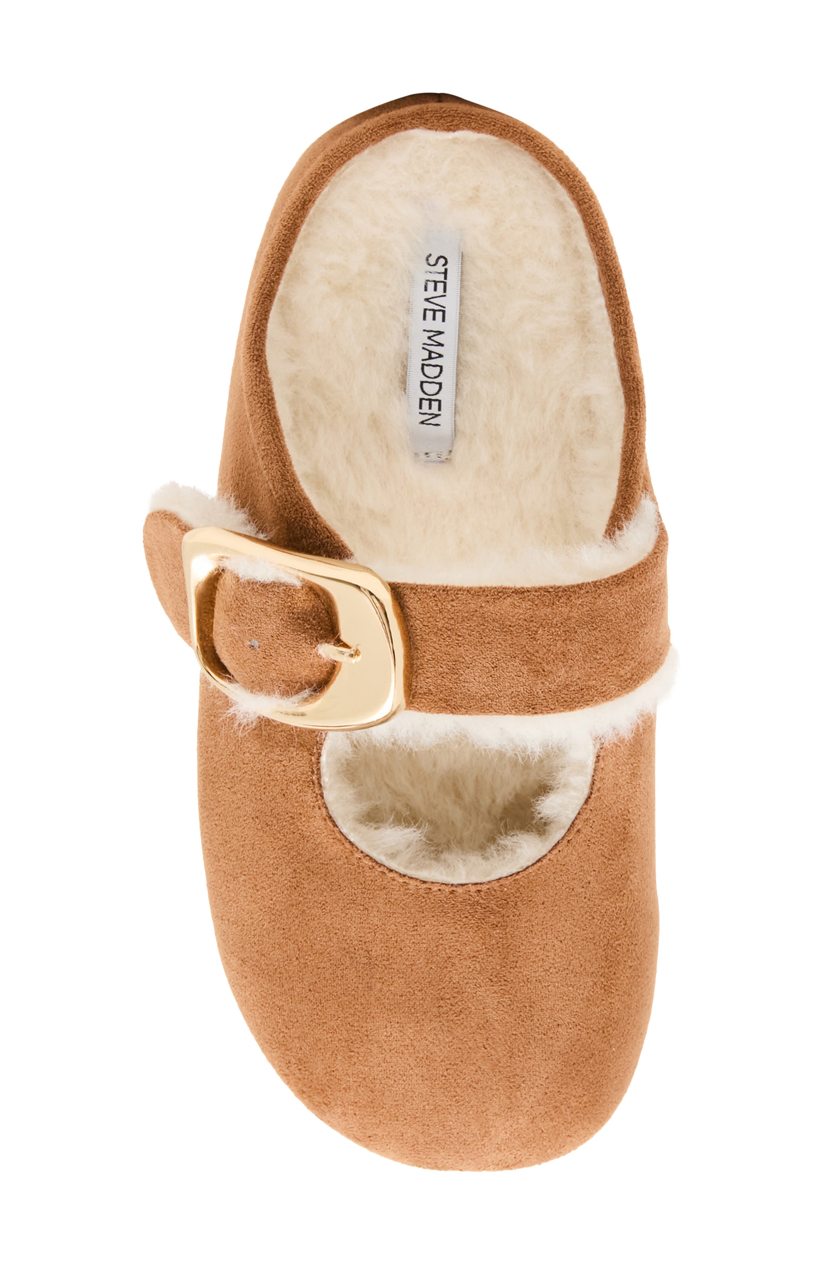 Steve Madden Kids' Cloudy Faux Shearling Mule, Alternate, color, Cognac