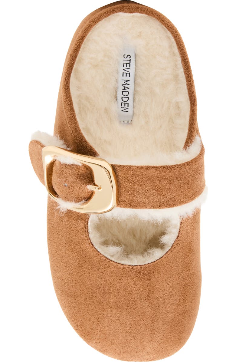 Steve Madden Kids' Cloudy Faux Shearling Mule, Alternate, color, Cognac