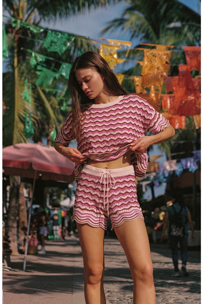 Sun Chaser Stripe Top, Alternate, color, SHELL YEAH CROCHET