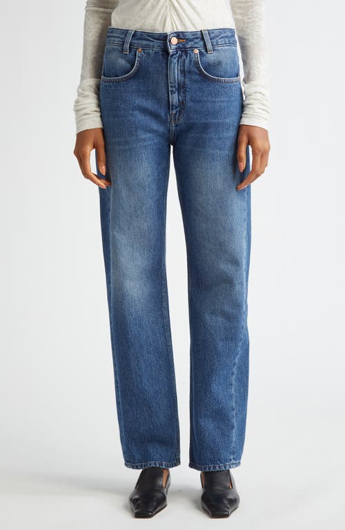 BITE Studios Curved Organic Cotton Straight Leg Jeans in Blue Wash 