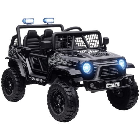 12V Kids Ride on Truck w/ Remote, 4 Suspension Wheels