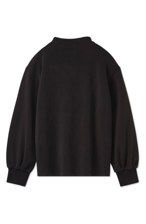 Scotch & Soda Funnel Neck Sweatshirt In Black