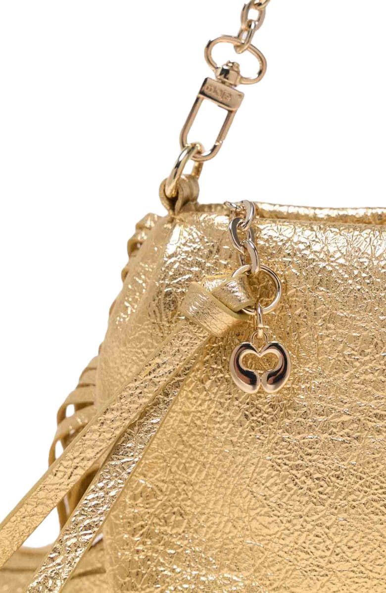 maje Miss M Metallic Pouch Bag, Alternate, color, Gold