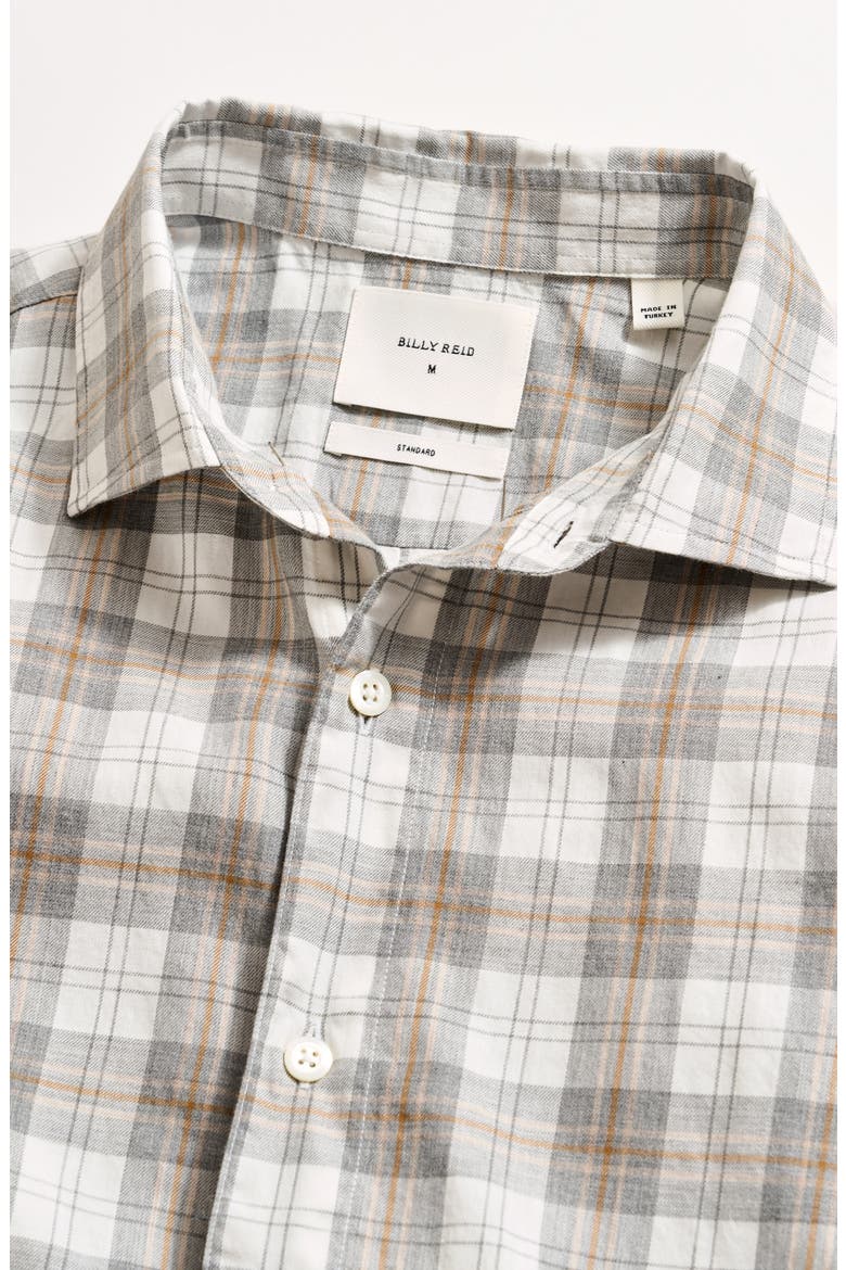 Hutcheson Plaid Cotton Button-Up Shirt, Alternate, color, GREY MULTI