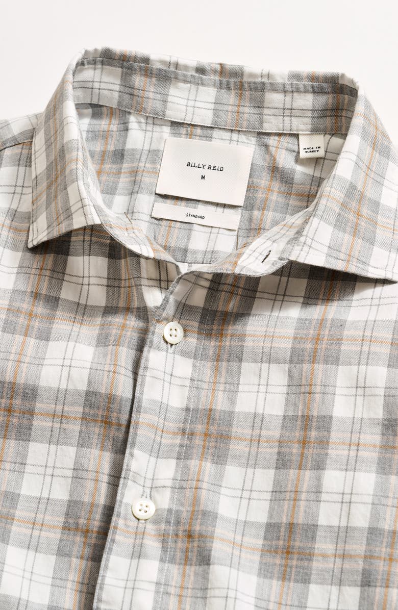 Billy Reid Hutcheson Plaid Cotton Button-Up Shirt, Alternate, color, Grey Multi