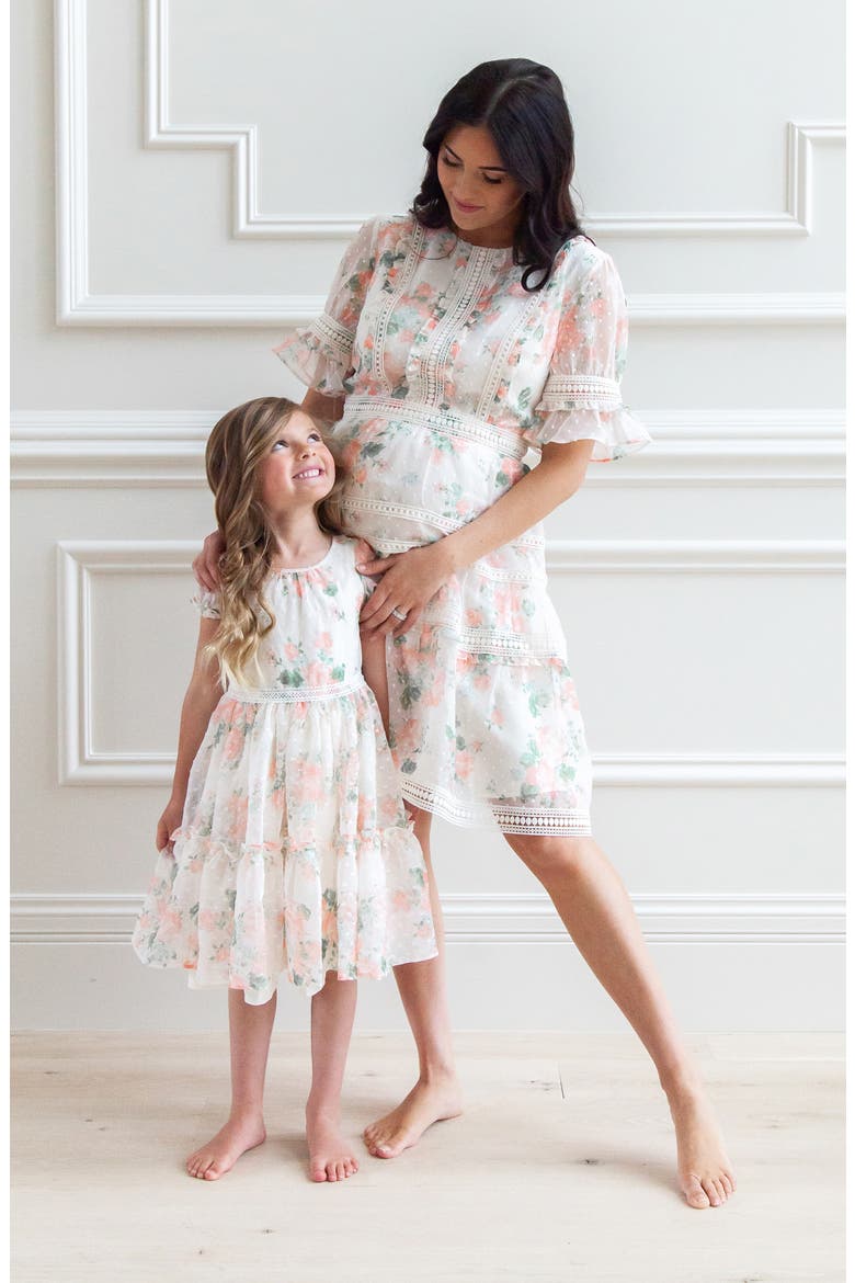 Floral Dress, Alternate, color, IVORY FALL BOUQUET