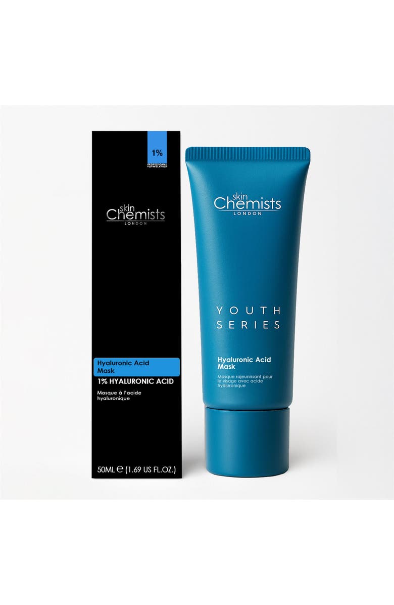 SKINCHEMISTS Anti-Ageing Hyaluronic Acid Mask 50ml for Dryness, Fine Lines & Wrinkles, Main, color, White